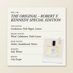 Eight & Bob THE ORIGINAL - ROBERT F. KENNEDY SPECIAL EDITION fragrance profile card
