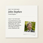 John Stephen perfumer profile