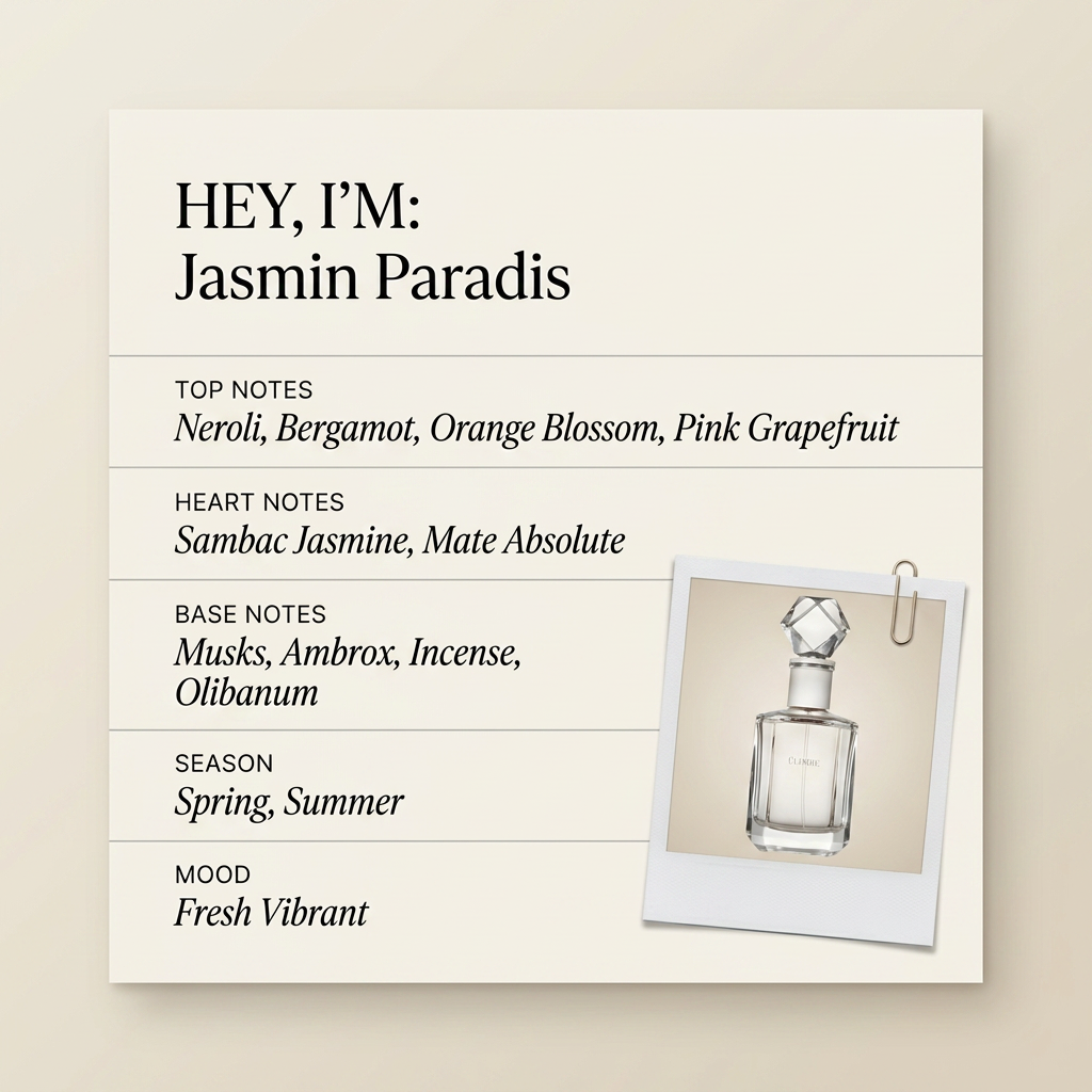 Elisire Jasmin Paradis fragrance profile card