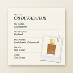 ELLA K Parfums CRI DU KALAHARI fragrance profile card