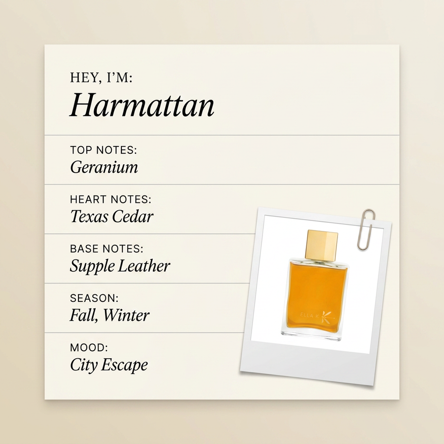 ELLA K Parfums Harmattan fragrance profile card