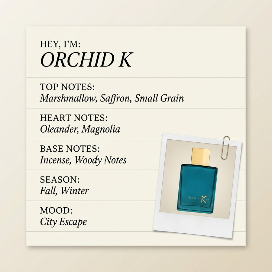 ELLA K Parfums ORCHID K fragrance profile card