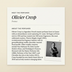 Olivier Cresp perfumer profile