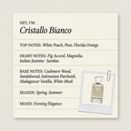 FABBRICA DELLA MUSA Cristallo Bianco fragrance profile card