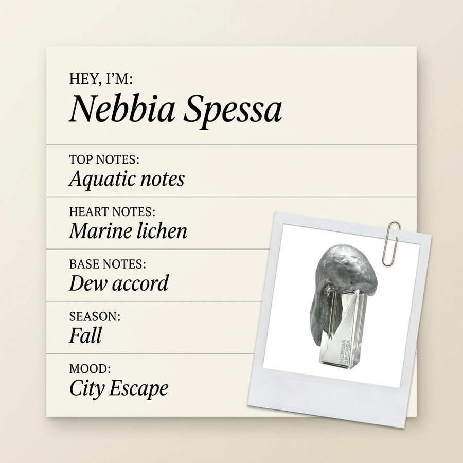 Filippo Sorcinelli Parfums Nebbia Spessa fragrance profile card