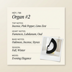 Filippo Sorcinelli Parfums Organ #2 fragrance profile card