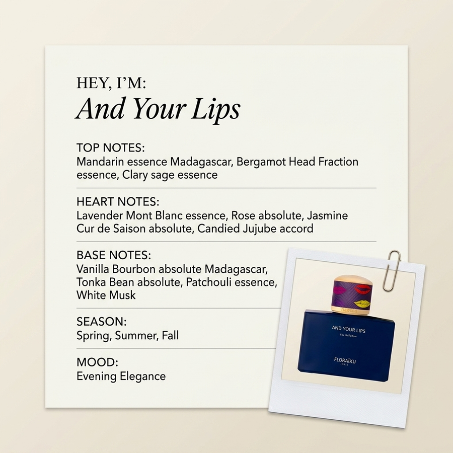 Floraïku Paris And Your Lips fragrance profile card