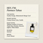 FOMOWA Paris Pannaco Tahaa fragrance profile card