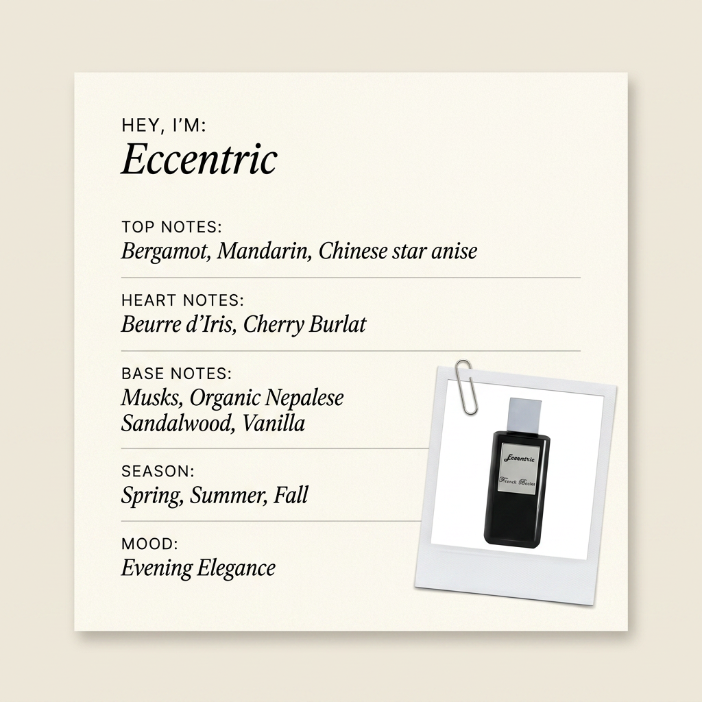 Franck Boclet Eccentric fragrance profile card