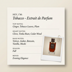 Franck Boclet Tobacco - Extrait de Parfum fragrance profile card