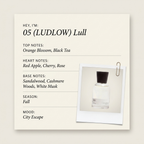 Gabar 05 (LUDLOW) Lull fragrance profile card