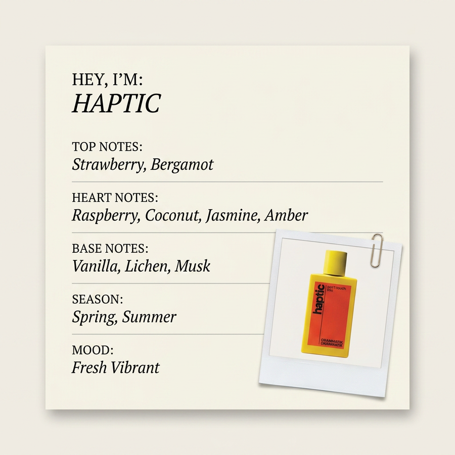 Grammatik Drammatik HAPTIC fragrance profile card