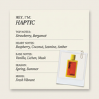 Grammatik Drammatik HAPTIC fragrance profile card