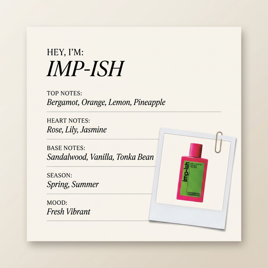 Grammatik Drammatik IMP-ISH fragrance profile card