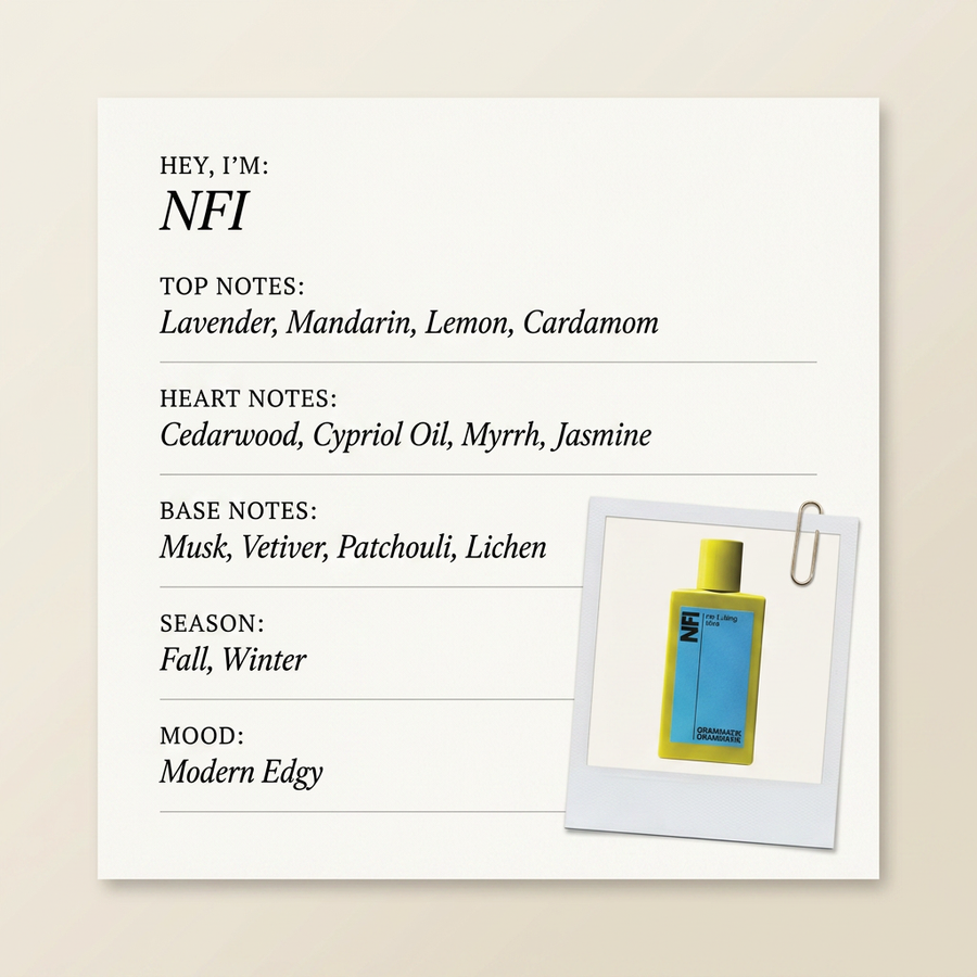 Grammatik Drammatik NFI fragrance profile card