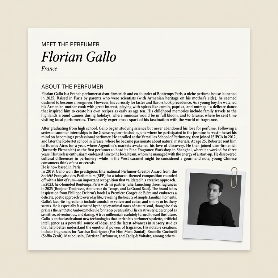 Florian Gallo perfumer profile