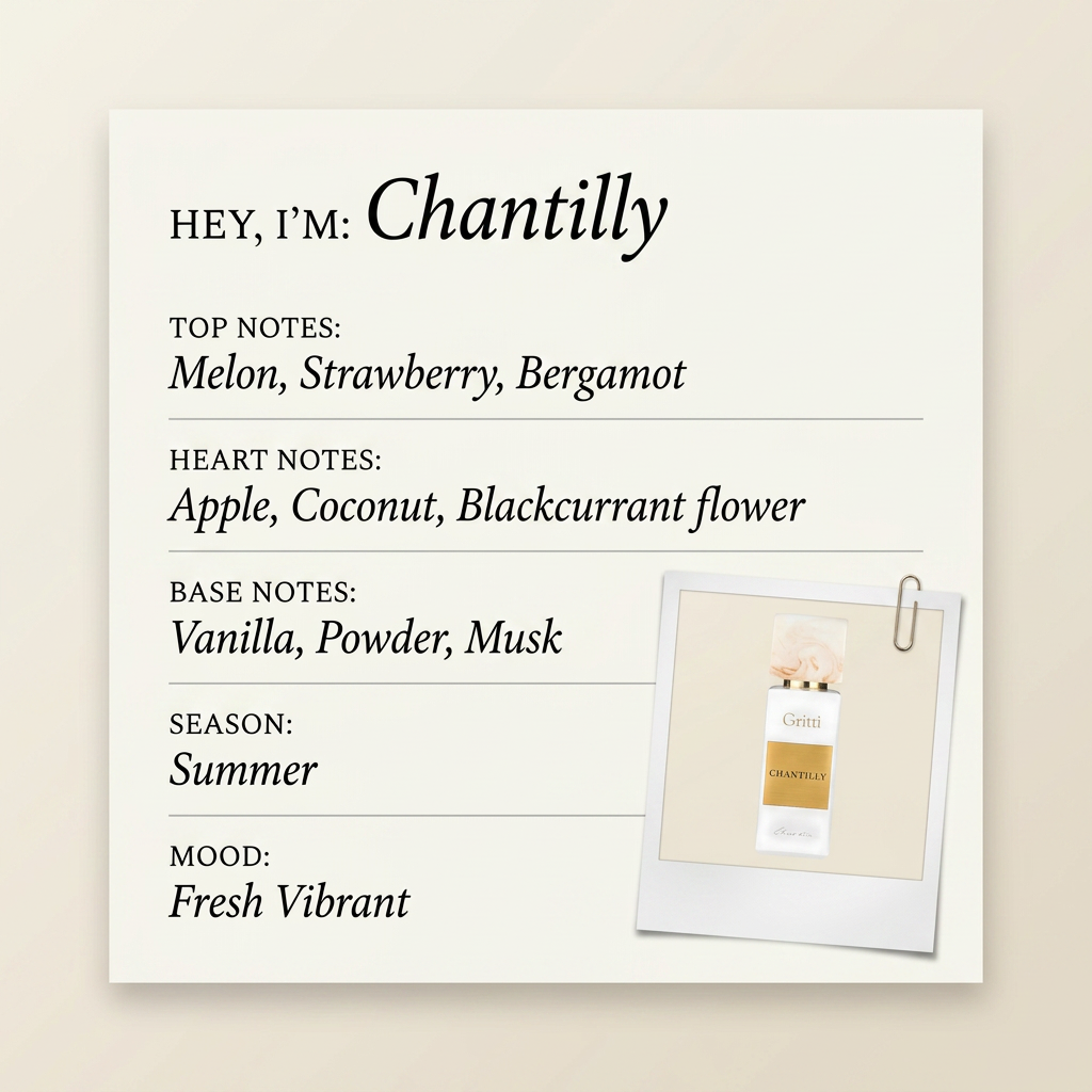 Gritti Chantilly fragrance profile card
