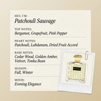 Houbigant Paris Patchouli Sauvage fragrance profile card