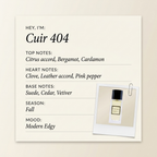 Indult Paris Cuir 404 fragrance profile card