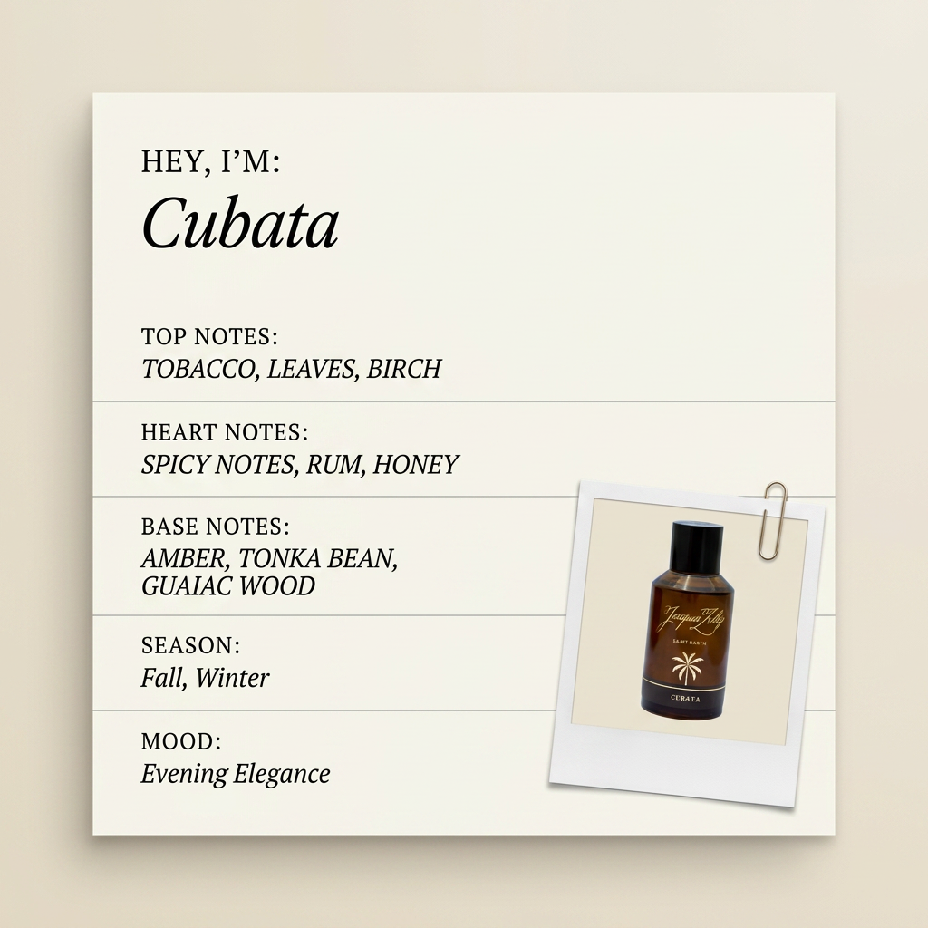Jacques Zolty Cubata fragrance profile card