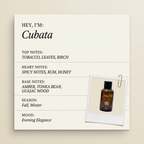 Jacques Zolty Cubata fragrance profile card
