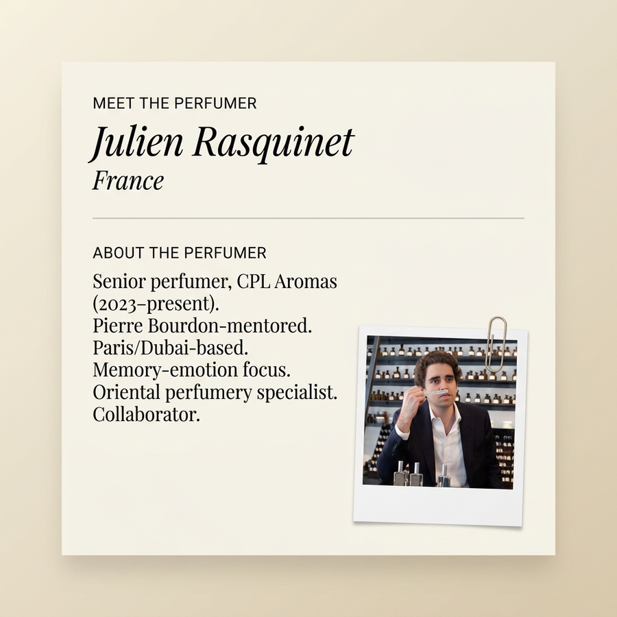 Julien Rasquinet perfumer profile