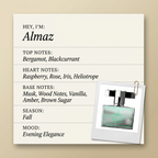 Kajal Parfums Almaz fragrance profile card