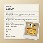 Kajal Parfums Lamar fragrance profile card