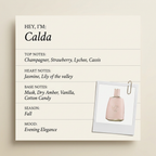 L'Arc Parfums Calda fragrance profile card