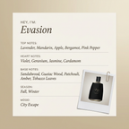 L'Arc Parfums Evasion fragrance profile card