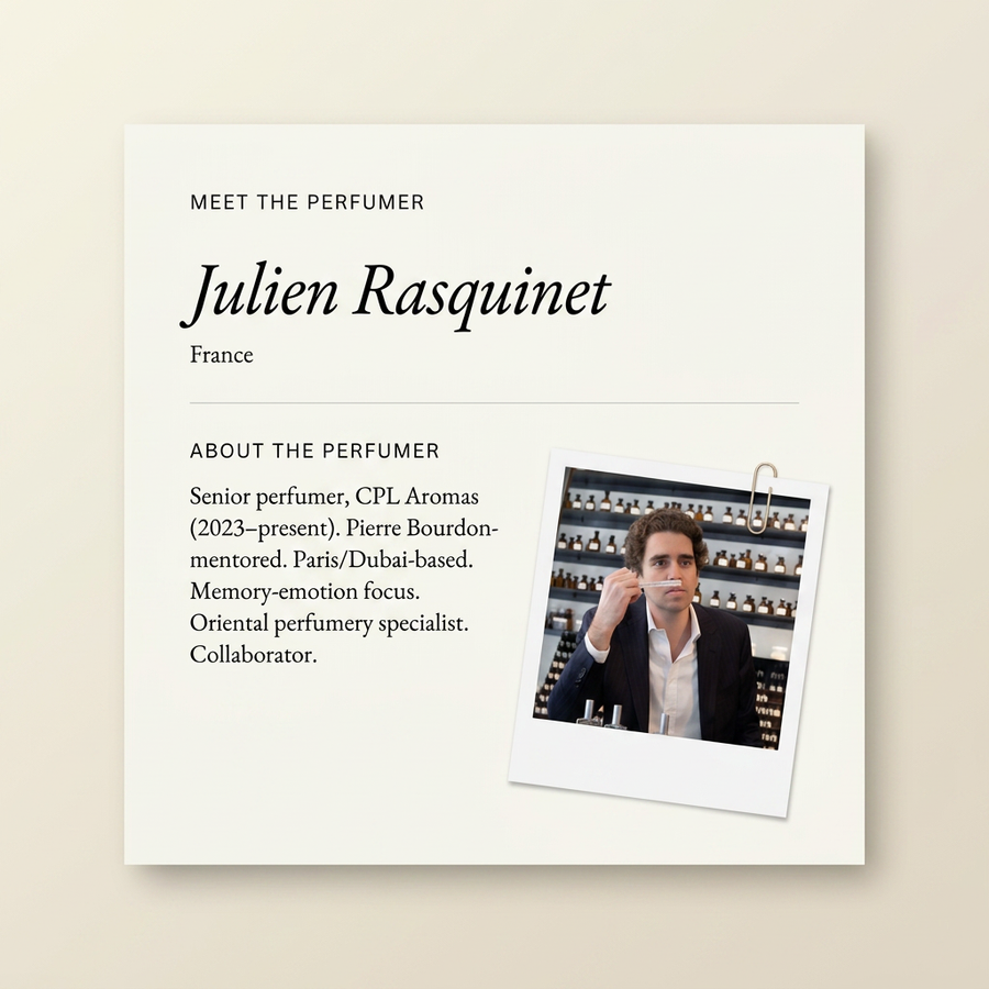 Julien Rasquinet perfumer profile