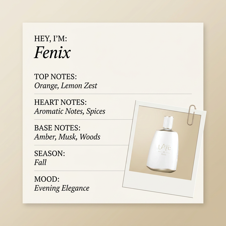 L'Arc Parfums Fenix fragrance profile card