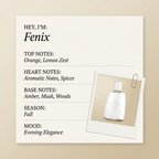 L'Arc Parfums Fenix fragrance profile card