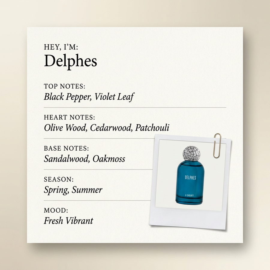 L'OBJET Delphes fragrance profile card