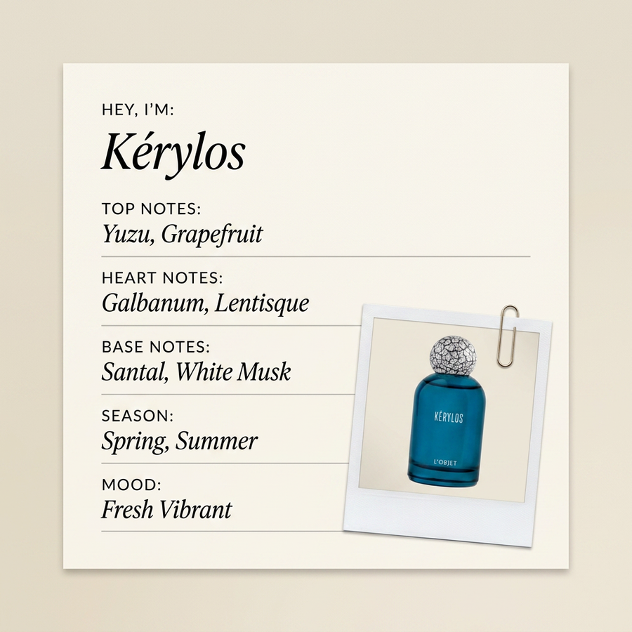 L'OBJET Kérylos fragrance profile card