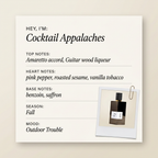L’ORCHESTRE PARFUM Cocktail Appalaches fragrance profile card