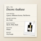 L’ORCHESTRE PARFUM Encens Asakusa fragrance profile card