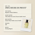 Les Bains Guerbois 1900 L’HEURE DE PROUST fragrance profile card