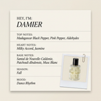 Les Bains Guerbois DAMIER fragrance profile card