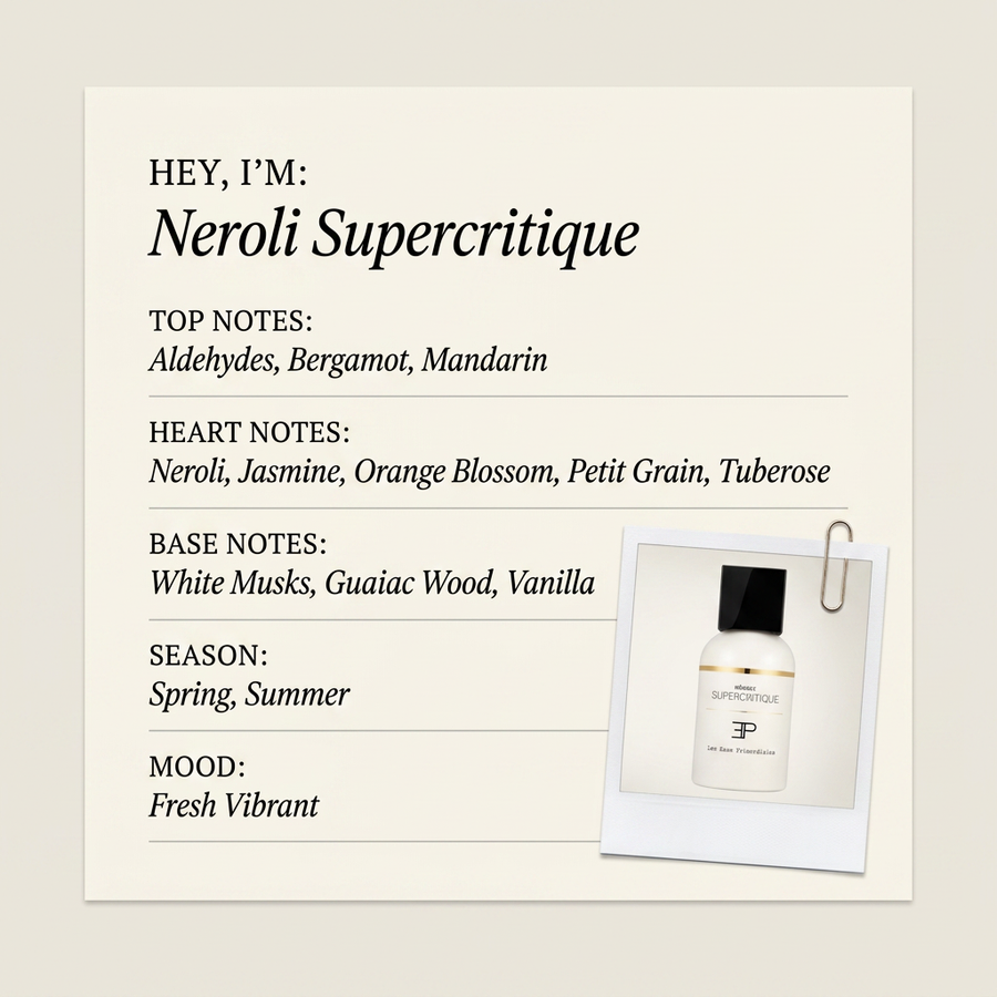 Les Eaux Primordiales Neroli Supercritique fragrance profile card