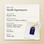 Les Eaux Primordiales Vanille Supermassive fragrance profile card