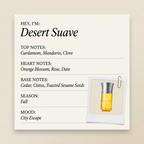 Liquides Imaginaires Desert Suave fragrance profile card