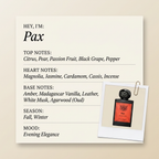 Lorenzo Pazzaglia Pax fragrance profile card