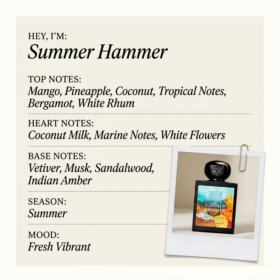 Lorenzo Pazzaglia Summer Hammer fragrance profile card
