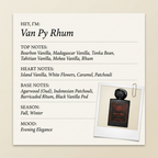 Lorenzo Pazzaglia Van Py Rhum fragrance profile card