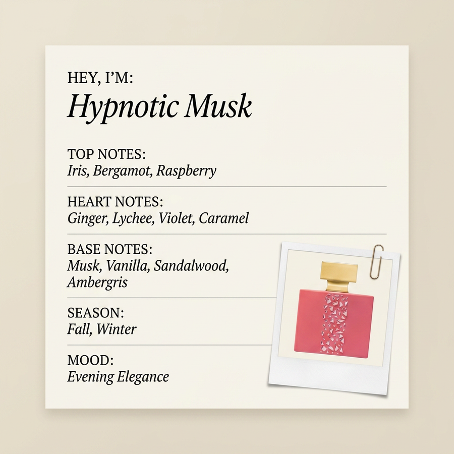 M. Micallef Hypnotic Musk fragrance profile card
