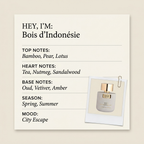 Maison de L'Asie Bois d’Indonésie fragrance profile card