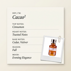 Maison Tahité Cacao² fragrance profile card