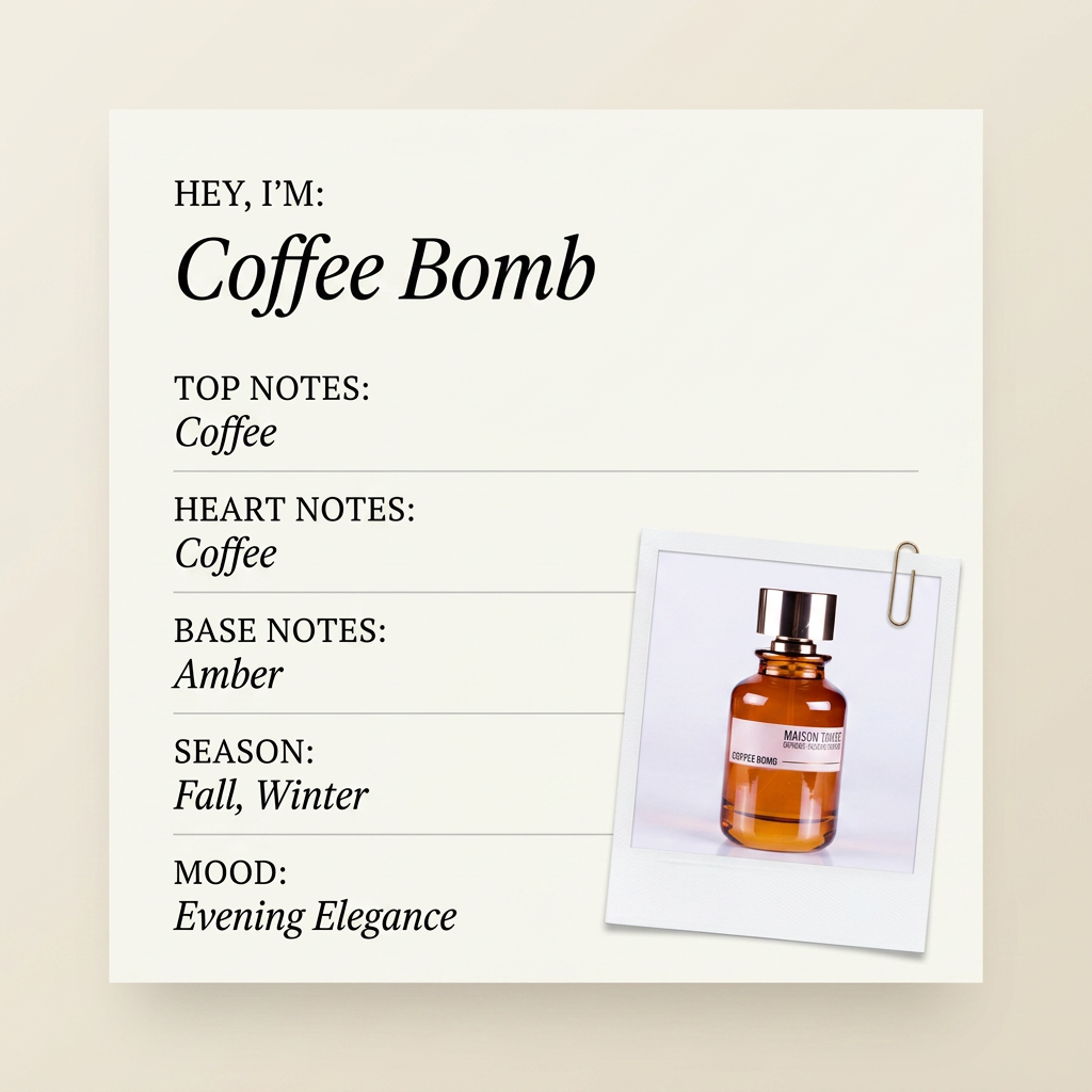 Maison Tahité Coffee Bomb fragrance profile card