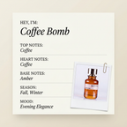 Maison Tahité Coffee Bomb fragrance profile card